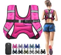 BAGAIL Weighted Vest for Strength Training, Bust Size Adjustable, Convenient Pocket, Iron Sand Weighted Vests, Ideal for Gym Workouts, Yoga Training and Aerobic Exercises, 3.6kg/8lb, Pink