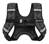 BAGAIL Weighted Vest for Strength Training, Bust Size Adjustable, Convenient Pocket, Iron Sand Weighted Vests, Ideal for Gym Workouts, Yoga Training and Aerobic Exercises, 6.8kg/15lb, Black