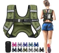 BAGAIL Weighted Vest for Strength Training, Bust Size Adjustable, Convenient Pocket, Iron Sand Weighted Vests, Ideal for Gym Workouts, Yoga Training and Aerobic Exercises, 3.6kg/8lb, Green