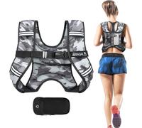 BAGAIL Weighted Vest for Strength Training, Bust Size Adjustable, Convenient Pocket, Iron Sand Weighted Vests, Ideal for Gym Workouts, Yoga Training and Aerobic Exercises, 2.3kg/5lb, Camouflage