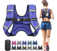 BAGAIL Weighted Vest for Strength Training, Bust Size Adjustable, Convenient Pocket, Iron Sand Weighted Vests, Ideal for Gym Workouts, Yoga Training and Aerobic Exercises, 3.6kg/8lb, Purple