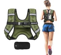 BAGAIL Weighted Vest for Strength Training, Bust Size Adjustable, Convenient Pocket, Iron Sand Weighted Vests, Ideal for Gym Workouts, Yoga Training and Aerobic Exercises, 5.5kg/12lb, Green