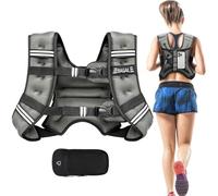 BAGAIL Weighted Vest for Strength Training, Bust Size Adjustable, Convenient Pocket, Iron Sand Weighted Vests, Ideal for Gym Workouts, Yoga Training and Aerobic Exercises, 11.4kg/25lb, Gray