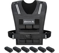 BAGAIL Weighted Vest for Strength Training, Removable Iron Weights, Adjustable Bust Size, Heavy Duty Fitness Vest for Man Woman, Ideal for Gym Workouts, Yoga and Aerobic Exercises, Black, 14.31kg
