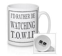 Bagamug I'd Rather be Watching T.O.W.I.E. Towie The ONLY Way is Essex Black and White Ceramic Mug New Unique Easy Gift for All Occasions