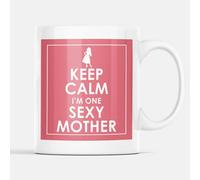 Bagamug Keep Calm I'm one Sexy Mother Pink New Quick and Easy Personalised Office Vintage Style Ceramic Tea and Coffee Mug