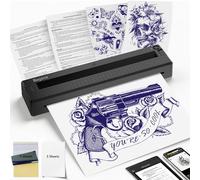 Bagana Portable Printers Wireless for Travel, Bluetooth Thermal Printer Supports 8.5" x 11" US Letter & A4 Size, Inkless Mobile Printer Work with iPhone Android Laptop for Home Office School, Black