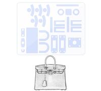 BagArmor Hardware Protective Film, Compatible with Birkin 25 Birkin 30/35. Purse Hardware Sticker Transparent, Anti-Scratch, Clear (Birkin 25)