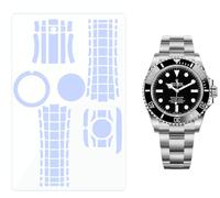 BagArmor Protective Film for Rolex Submariner 41mm(No Date) Ref. 124060. Transparent skin full watch Screen Protector Body Cover Sticker(Full Body Film x2) N