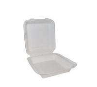 Vegware Biodegradable Sugarcane Clamshell Takeaway Box 7 x 5", Case of 500