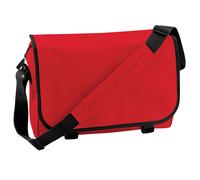 (One Size, Classic Red) Bagbase Adjustable Messenger Bag (11 Litres) (Pack Of 2)