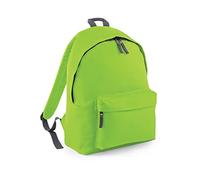 BagBase BG125J Junior Fashion Backpack - Lime Green/Graphite Grey