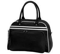 BagBase BG075BKWH Retro Bowling Bag - Black/White, Medium