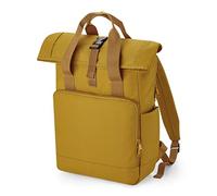 BagBase BG118L Recycled Twin Handle Roll-Top Laptop Backpack - Mustard