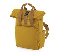 BagBase BG118S Recycled Mini Twin Handle Roll-Top Backpack - Mustard