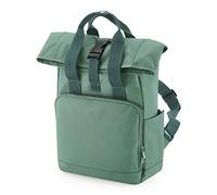 BagBase BG118S Recycled Mini Twin Handle Roll-Top Backpack - Sage Green