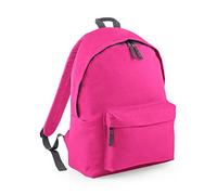 BagBase BG125FUGP Original Fashion Backpack - Fuchsia/Graphite Grey, Medium