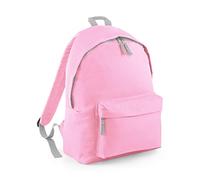 BagBase BG125J Junior Fashion Backpack - Classic Pink/Light Grey