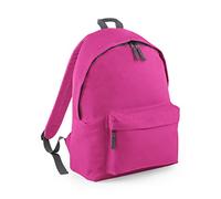 BagBase BG125J Junior Fashion Backpack - Fuchsia/Graphite Grey