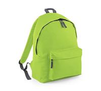 BagBase BG125J Junior Fashion Backpack - Lime Green/Graphite Grey