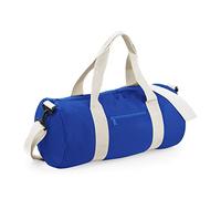BagBase Barrel Bag BG140 Original – Bright Royal/Off White