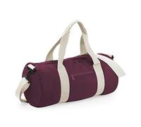 BagBase BG140 Original Barrel Bag - Burgundy/Off White