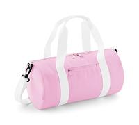 BagBase BG140s Mini Barrel Bag - Classic Pink/White