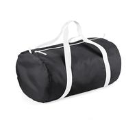 BagBase BG150 Packaway Barrel Bag - Black/White
