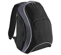 BagBase BG571BKGP Teamwear Backpack - Black/Graphite Grey/White, Medium