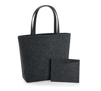 BagBase Felt Shopper One Size Charcoal Melange