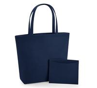 BagBase BG721 Felt Shopper - Stylish Tote for Beach, College & Work - Durable Polyester Felt Handbag - Navy