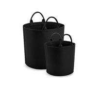 BagBase BG728 Felt Storage Trug - Stylish Organiser for Toys, Clothes & Home Essentials - Soft-Touch Polyester Felt - Small - Black