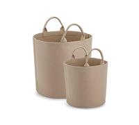 BagBase BG728 Felt Storage Trug - Stylish Organiser for Toys, Clothes & Home Essentials - Soft-Touch Polyester Felt - Small - Sand