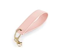 BagBase BG747 Boutique Wristlet & Key Clip - Saffiano Fine Grain Leather-Look - Stylish Accessory for Boutique Bags & Clutch bags - Soft Pink