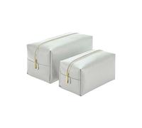 BagBase BG749 Boutique Toiletry/Accessory Case - Premium Leather-Look PU - Travel Essentials & Makeup Bag - Medium - Soft Grey