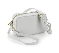 BagBase BG758 Boutique Cross Body Bag - Chic Leather-Look PU - Classic Handbag & Shoulder Bag for Women - Travel & Daily Essentials - Soft Grey