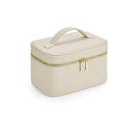 BagBase BG763 Boutique Vanity Case - Elegant Leather-Look PU - Perfect for Makeup & Travel Needs - Gifts for Women - Oyster