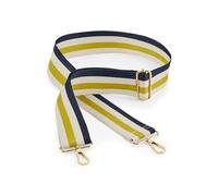 BagBase BG765 Boutique Adjustable Bag Strap - Essential Accessory for Handbags & Shoulder Bags - 100% Leather-look PU - Navy, Oyster & Yellow