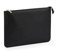 BagBase BG769 Boutique Document Slip - Premium A4 Wallet Folder Zip - 100% Leather-Look PU - Multi-Purpose & Stylish - Black