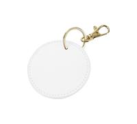 Bagbase Boutique Circular Key Clip in White Bagbase White One Size