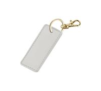 (One Size, Soft Grey) Bagbase Boutique Leather-Look PU Keyclip