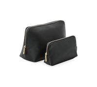 Bagbase Boutique Leather-Look PU Toiletry Bag in Black | Size: Large Bagbase Black L