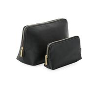 Bagbase Boutique Leather-Look PU Toiletry Bag in Black | Size: Medium Bagbase Black M