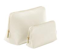 Bagbase Boutique Leather-Look PU Toiletry Bag in Natural | Size: Medium Bagbase Natural M