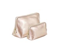 Bagbase Boutique Leather-Look PU Toiletry Bag in Rose Gold | Size: Large Bagbase Rose Gold L