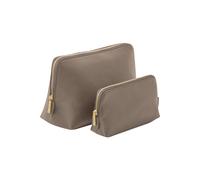 Bagbase Boutique Leather-Look PU Toiletry Bag in Taupe | Size: Large Bagbase Taupe L