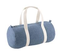 Bagbase Denim Barrel Bag Soft Touch Cotton Weekend Gym Holdall