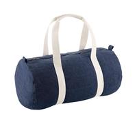 Bagbase Denim Barrel Bag Soft Touch Cotton Weekend Gym Holdall