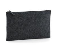 Bagbase Felt Accessory Pouch in Charcoal Melange Bagbase Charcoal Melange