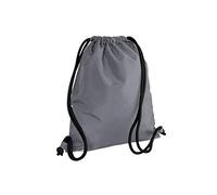 Bagbase Icon Drawstring Bag/Gymsac (One Size) (Graphite Grey/Black)